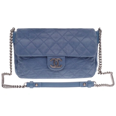 Pre-owned Chanel Classic Shoulder Bag In Blue