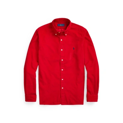 Shop Ralph Lauren Classic Fit Corduroy Shirt In Park Avenue Red