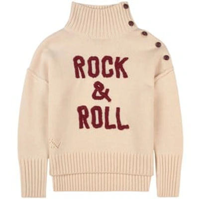 Zadig & Voltaire Kids' Rock & Roll Knitted Sweater Cream In White | ModeSens