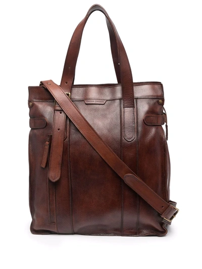 Shop Officine Creative Rare 23 Leather Tote Bag In Braun