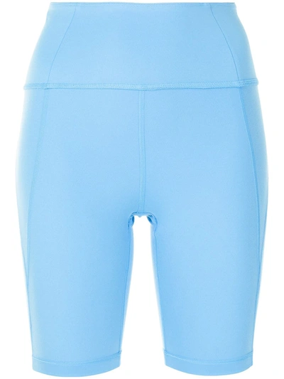 Shop Girlfriend Collective High-waisted Bike Shorts In Blau