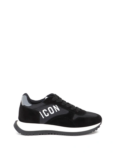 Shop Dsquared2 Icon Logo Printed Sneakers In Black