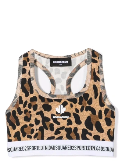 Shop Dsquared2 Animal Print Top In Leopard Print