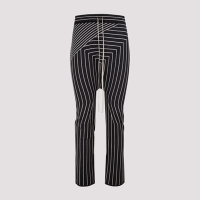 Shop Rick Owens Geometric Pattern Drawstring Pants In Black