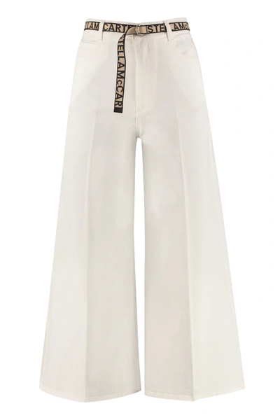 Shop Stella Mccartney Belted Cropped Wide In White