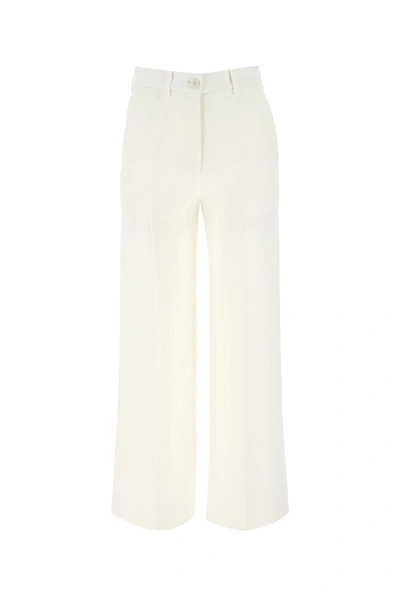 Shop Valentino Wide Leg Pants In White