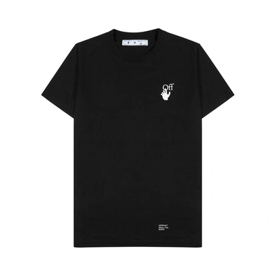 Shop Off-white Caravaggio Arrows Printed Cotton T-shirt In Black And White