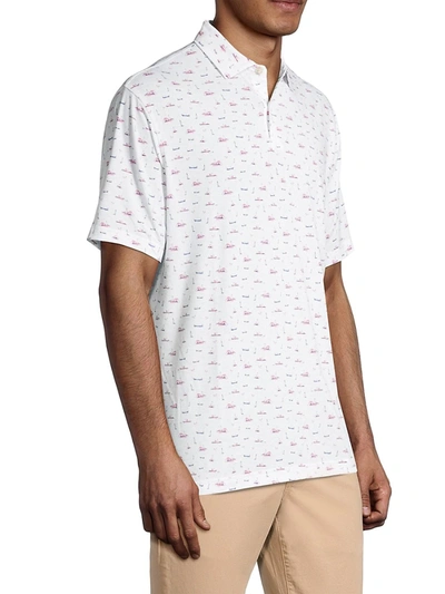 Shop Peter Millar Men's Drirelease Natural Touch Lighthouse Polo In White