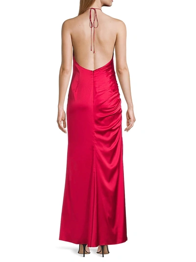 Shop Fame And Partners Women's The Ashe Halter Dress In Red