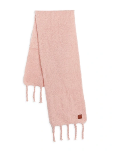 Shop Loewe Wool & Mohair Scarf In Light Pink