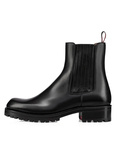 Shop Christian Louboutin Motok Leather Chelsea Boots In Black