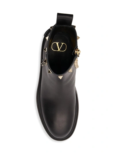 Shop Valentino Women's Uniqueform Leather Booties In Black