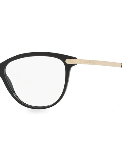 Shop Burberry Women's 54mm Cat Eye Optical Glasses In Black