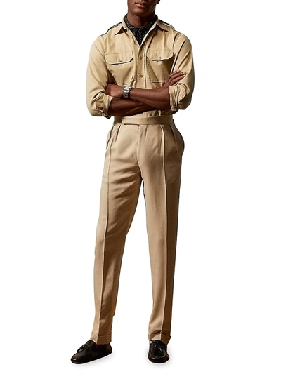 Shop Ralph Lauren Men's Raleigh Military Classic Shirt In Classic Tan