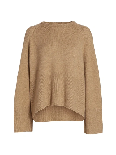 Shop Totême Women's Merino Wool Crewneck Sweater In Camel