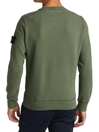 Shop Stone Island Core Fleece Sweatshirt In Sage