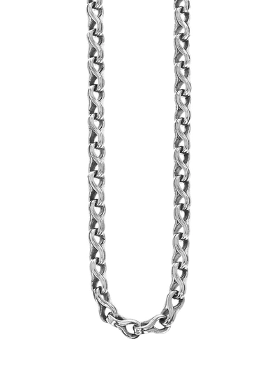 Shop King Baby Studio Men's Sterling Silver Twisted 8 Link Necklace