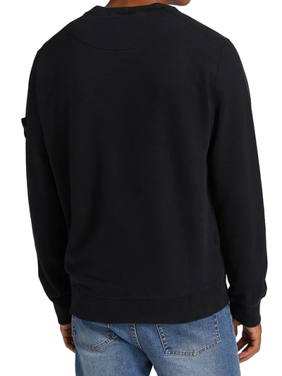 Shop Stone Island Core Fleece Sweatshirt In Black