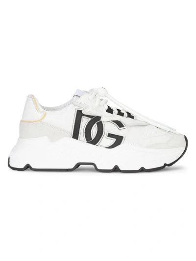 Dolce & Gabbana Daymaster Chunky-sole Leather Trainers In White | ModeSens