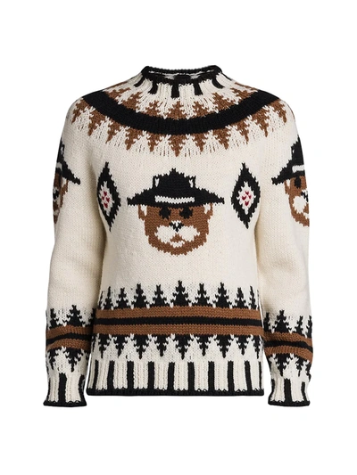 Shop Dsquared2 Wool Beaver Sweater In Neutral