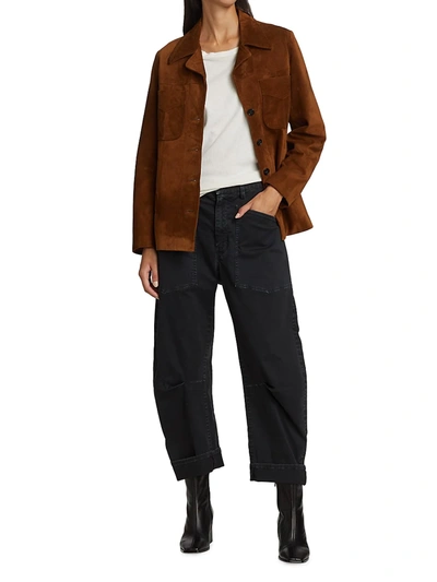 Nili Lotan Shon Barrel Jeans In Cream In Eggshell