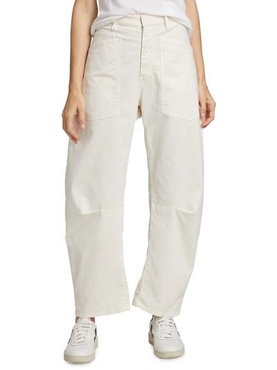 Nili Lotan Shon Barrel Jeans In Cream In Eggshell