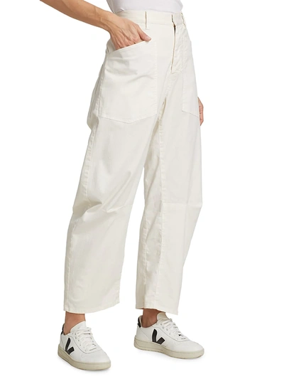 Nili Lotan Shon Barrel Jeans In Cream In Eggshell