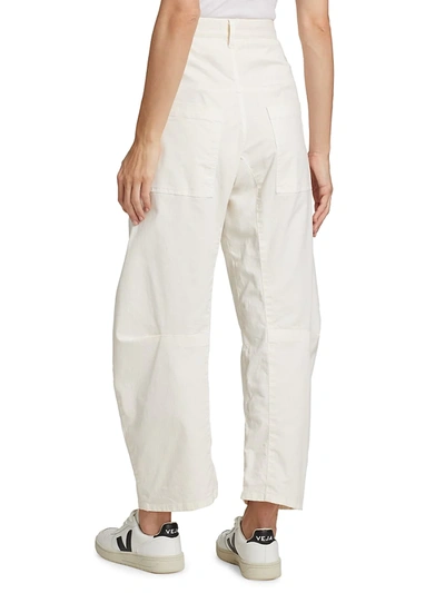 Nili Lotan Shon Barrel Jeans In Cream In Eggshell