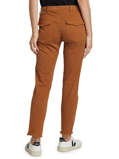 Shop Nili Lotan Jenna Cotton Pants In Maple