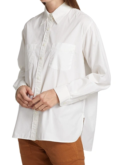 Shop Nili Lotan Women's Kelsey Button Front Shirt In White