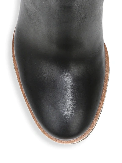 Shop Veronica Beard Women's Aari Leather Wedge Booties In Black