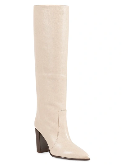 Shop Paris Texas Sienna Leather Knee-high Boots In Gesso