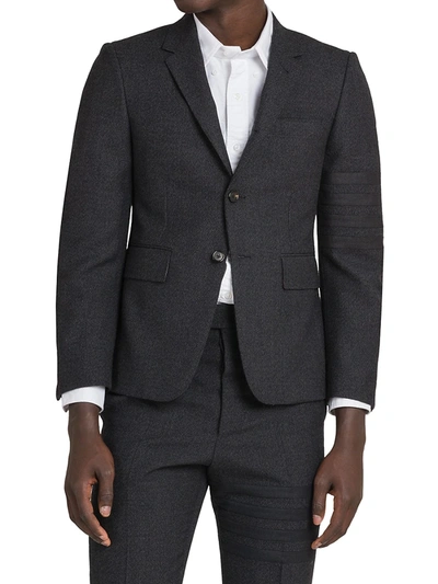 Shop Thom Browne Wool Two-button Sport Coat In Dark Grey