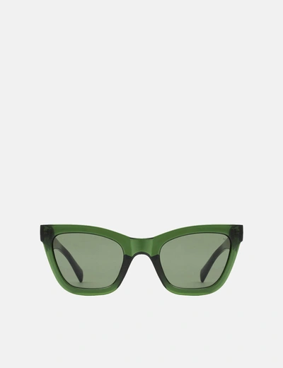 Shop A Kjaerbede A. Kjaerbede Big Kanye Sunglasses In Green