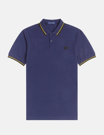 Fred Perry Twin Tipped Polo Shirt In Navy Blue | ModeSens