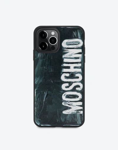 Shop Moschino Iphone 12 Pro Max Painting Cover In Black