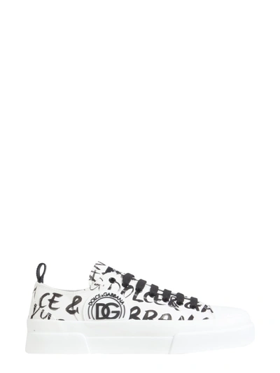Dolce & Gabbana Logo-print Low-top Sneakers In White | ModeSens