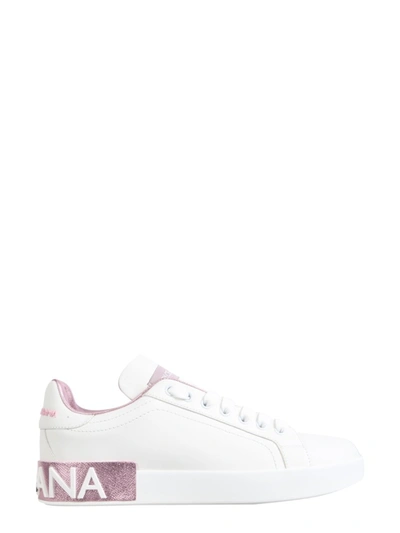 Shop Dolce & Gabbana Portofino Sneakers In White