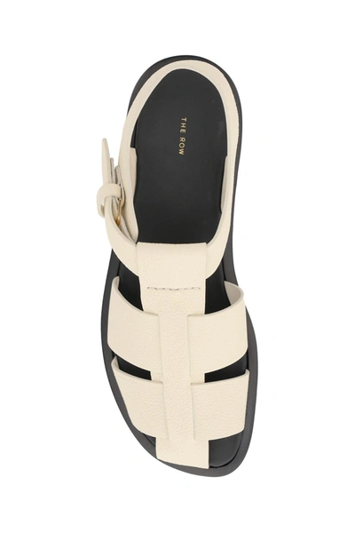 Shop The Row Fisherman Hammered Leather Sandals In Mixed Colours