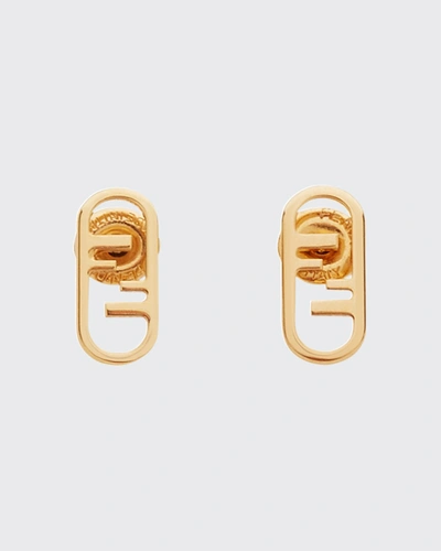 Fendi Double F Orecchini Earrings Gold In Oro Soft | ModeSens