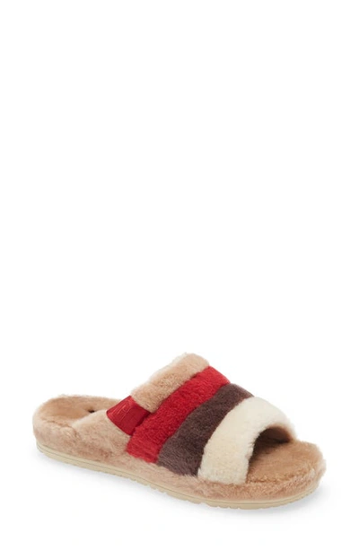 Shop Ugg (r) Fluff You Slipper In Chestnut Stripes