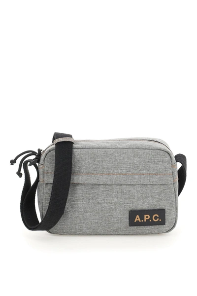Shop Apc A.p.c. Protection Camera Bag Logo Patch In Grey
