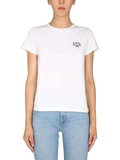 Shop Apc "denise" T-shirt In White