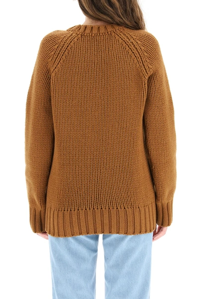Shop Apc A.p.c. Crewneck Wool Sweater In Brown