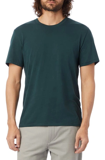 Shop Alternative Solid Crewneck T-shirt In Deep Green