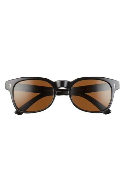 Shop Salt Coolidge 52mm Polarized Sunglasses In Black/ Deep Brown