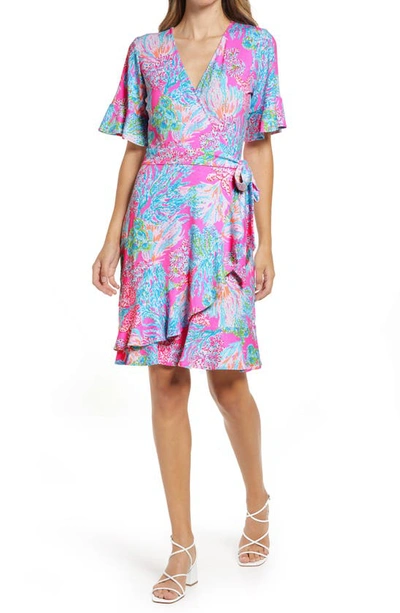 Shop Lilly Pulitzerr Isella Print Wrap Dress In Prosecco Pink Seaing Things