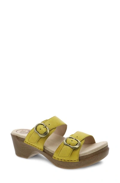 Shop Dansko Sophie Slide Sandal In Yellow