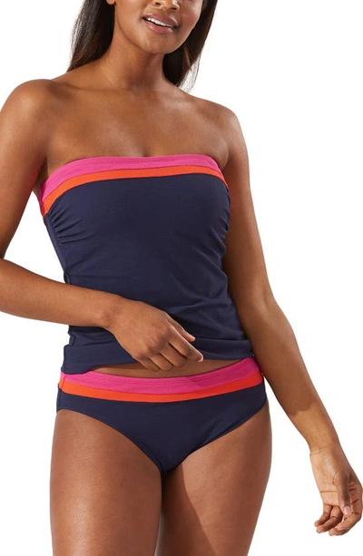 Shop Tommy Bahama Island Cays Colorblock Bandini Swim Top In Passion Pink