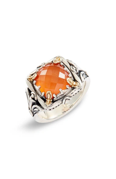 Shop Konstantino Gen K Carnelian Doublet Ring In Orange